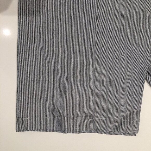 Haggar Clothing Casual Pin Stripped Straight Leg Pants in Blue + White Sz 40x32 - Picture 5 of 12